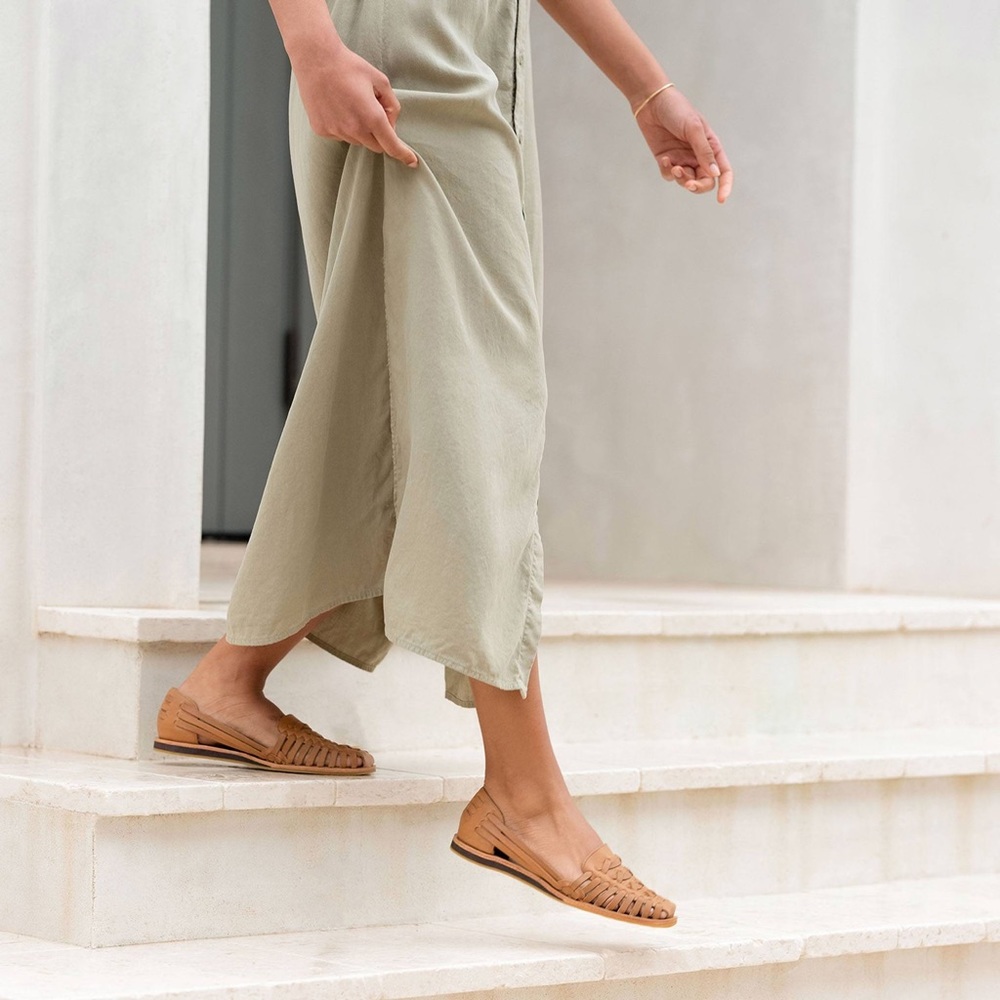 Nisolo Huarache Almond Color Sandal